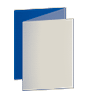 Einladungskarte DIN lang 6-seiter Zickzackfalz 4/4 farbig mit beidseitig partieller Glitzer-Lackierung